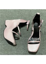 CONASCO 2022 women sandals piece high heels night club prom pumps high platforms summer casual shoes woman punk style shoes