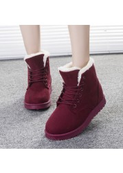 Women Anti Ski Snow Boots Big Size Plus Fleece Boots Warm Shoes For Students Shoes