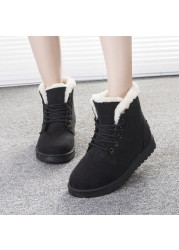 Women Anti Ski Snow Boots Big Size Plus Fleece Boots Warm Shoes For Students Shoes