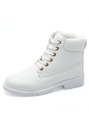 Women Martin boots non-slip wear-resistant sole shoes student plus velvet thick warm boots shoes