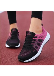 2021 New Sneakers Women Loafers Fashion Casual Women Shoes Breathable Lace-Up Mesh Women Sneakers