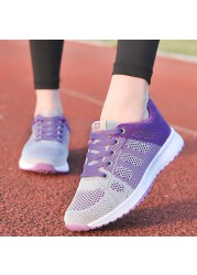 2021 New Sneakers Women Loafers Fashion Casual Women Shoes Breathable Lace-Up Mesh Women Sneakers