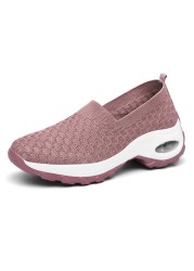 Ladies Breathable Lazy Shoes Comfortable Air Cushion Shock Absorbing Sneaker Outdoor Casual Shoes