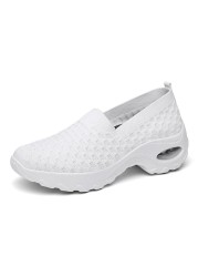 Ladies Breathable Lazy Shoes Comfortable Air Cushion Shock Absorbing Sneaker Outdoor Casual Shoes