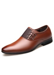 ZYYZYM - Men's Formal Shoes, Men's Formal Shoes, Fashionable, Size 38-47, Black & Brown, Classic, Party Shoes