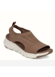 Women's summer mesh casual sandals ladies wedges outdoor shallow platform shoes female slip on light comfort shoes