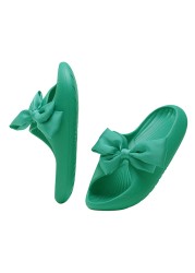 2022 summer women's EVA soft sole non-slip slides female beach outdoor home indoor bathroom bow slippers woman