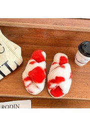 Women Shoes Soft Short Plush Different Styles Comfortable Women Slippers Open Toe Indoor Women's Shoes Furry Luxury Home Slippers