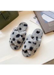 Women Shoes Soft Short Plush Different Styles Comfortable Women Slippers Open Toe Indoor Women's Shoes Furry Luxury Home Slippers