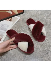 Women Shoes Soft Short Plush Different Styles Comfortable Women Slippers Open Toe Indoor Women's Shoes Furry Luxury Home Slippers