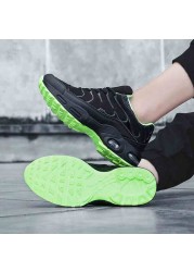 Professional Air Cushion Mesh Breathable Running Shoes Army Green Spring Autumn Walking Shoes Men Women Sneakers Size 36-47