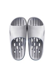 2022 Home Family Bath Shoes Indoor Non-slip Unisex Solid Soft Bottom Slippers Sandals Women and Men Slippers Flat Shoes