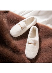 Popular Fluffy Women Winter 2021 New Winter Cotton Padded Warm Velvet All-Match Pregnant Single Pedal Boots