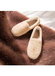 Popular Fluffy Women Winter 2021 New Winter Cotton Padded Warm Velvet All-Match Pregnant Single Pedal Boots