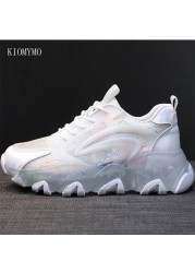 Women's sports shoes 2021 new summer Korean version of thick-soled casual old shoes fashion net women's shoes