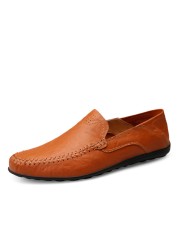 Leather shoes, light, modern and breathable shoes, for men, shoes made of genuine leather, comfortable and breathable floor shoes, available in different sizes from 37 to 47, shoes of the year 2020