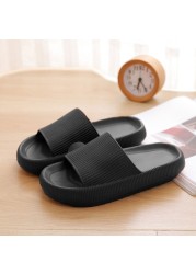 Rimocy Thick Sole Home Women Slippers Soft Summer Slides Non-slip Woman Flat Heel Comfortable Sandals Flip Flops Female