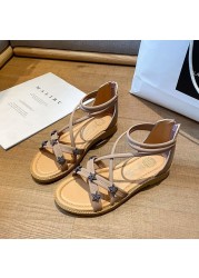 2022 women sandals star pattern new casual shoes comfortable women's sandals summer zipper women shoes fashion beach flat shoes
