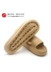 men slippers thick platform slippers summer beach eva soft sole sandal men ladies indoor leisure bathroom anti-slip shoes