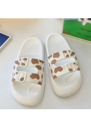 Soft Cushioned Shower Slippers Open Toe Slide Sandals for Women House Slipper