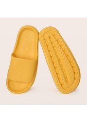 Thick Platform Slippers Cloud Slippers Non-slip EVA Soft Waterproof Cloud Sandals Silent Damping Bathroom Indoor Shoes For Women