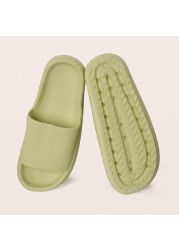 Thick Platform Slippers Cloud Slippers Non-slip EVA Soft Waterproof Cloud Sandals Silent Damping Bathroom Indoor Shoes For Women