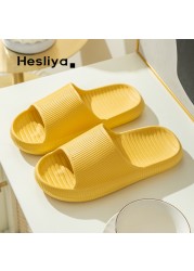 Thick Platform Slippers Cloud Slippers Non-slip EVA Soft Waterproof Cloud Sandals Silent Damping Bathroom Indoor Shoes For Women