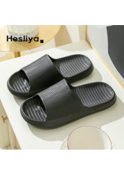 Thick Platform Slippers Cloud Slippers Non-slip EVA Soft Waterproof Cloud Sandals Silent Damping Bathroom Indoor Shoes For Women