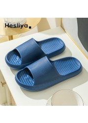 Thick Platform Slippers Cloud Slippers Non-slip EVA Soft Waterproof Cloud Sandals Silent Damping Bathroom Indoor Shoes For Women