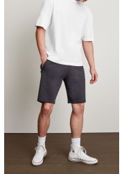 Zip Pocket Jersey Shorts Straight Fit