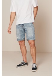 Denim Shorts Straight Fit