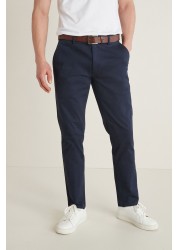 Belted Soft Touch Chino Trousers Slim Fit