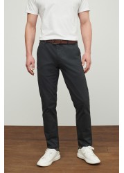 Belted Soft Touch Chino Trousers Slim Fit