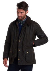 Barbour® Navy Blue & Khaki Green Ashby Waxed Jacket