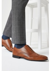 Leather Oxford Brogue Shoes Regular Fit