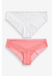 Logo Mesh Knickers 2 Pack Brazilian