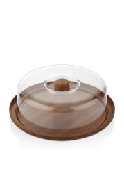Evelin Cake Serving Tray W/Cover (30.5 x 10.5 cm)