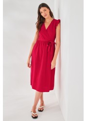 Jersey Wrap Midi Summer Dress