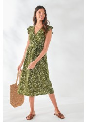 Jersey Wrap Midi Summer Dress