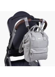 BabaBing! Mani Vegan Leather Backpack Changing Bag - Dove Grey