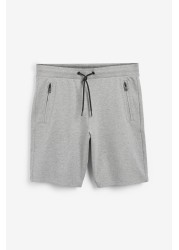 Zip Pocket Jersey Shorts Straight Fit