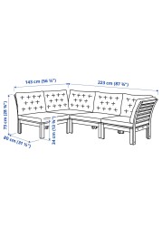 ÄPPLARÖ Modular corner sofa 3-seat, outdoor