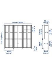 HAVSTA Storage combination w glass-doors