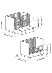 MYLLRA Cot with drawer