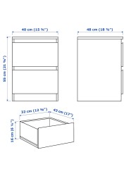 MALM Chest of 2 drawers