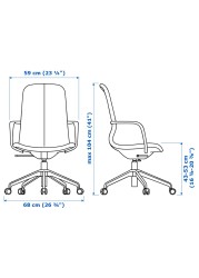 LÅNGFJÄLL Office chair with armrests