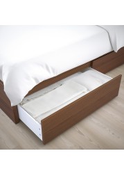 MALM Bed frame, high, w 2 storage boxes