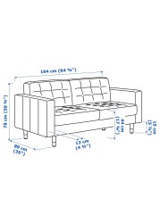 LANDSKRONA 2-seat sofa