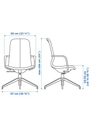 LÅNGFJÄLL Conference chair with armrests