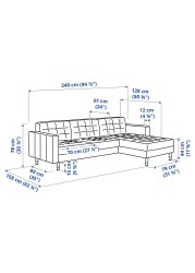 LANDSKRONA 3-seat sofa